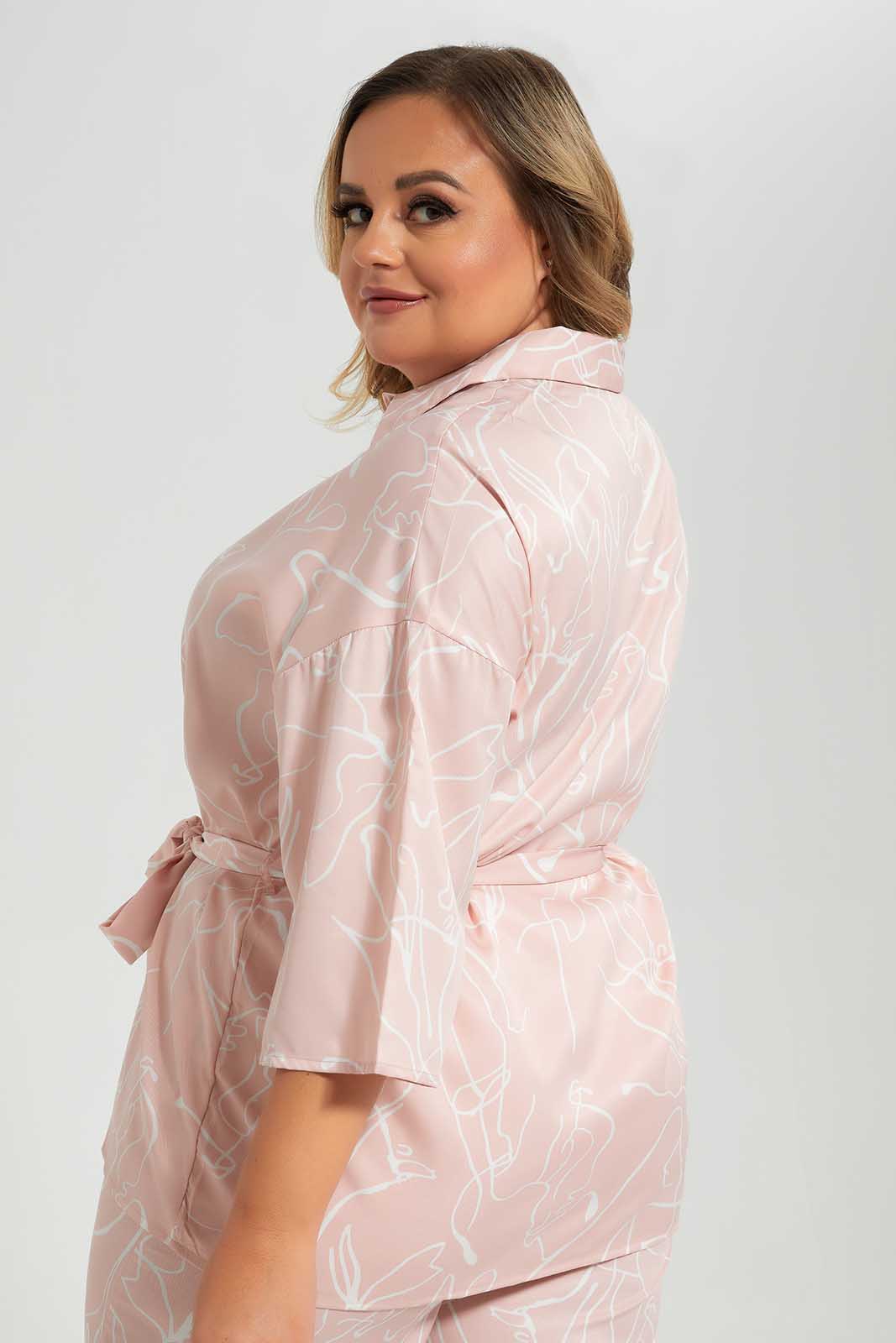 Pink Belted Blouses