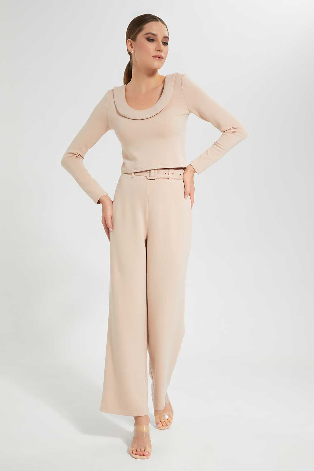 Redtag-Beige-Straight-Fit-Trouser-Category:Trousers,-Colour:Beige,-Deals:New-In,-Filter:Women's-Clothing,-LEC,-LEC-Trousers,-New-In-LEC,-Non-Sale,-Section:Women,-W22O-Women's-