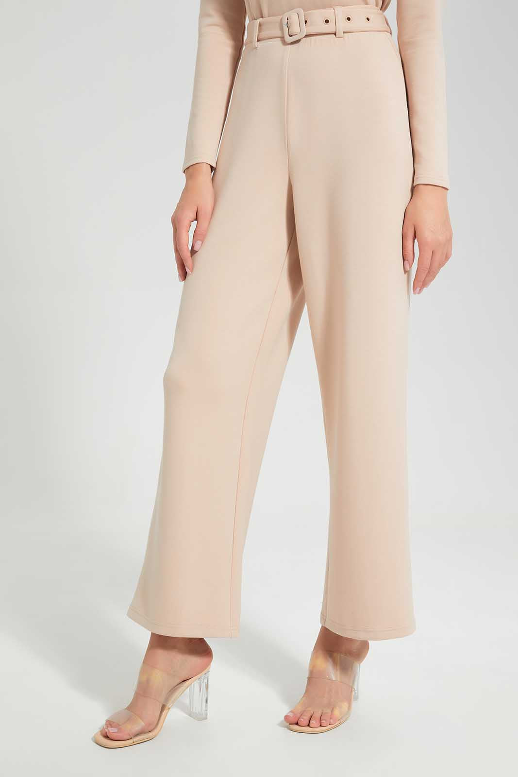 Redtag-Beige-Straight-Fit-Trouser-Category:Trousers,-Colour:Beige,-Deals:New-In,-Filter:Women's-Clothing,-LEC,-LEC-Trousers,-New-In-LEC,-Non-Sale,-Section:Women,-W22O-Women's-