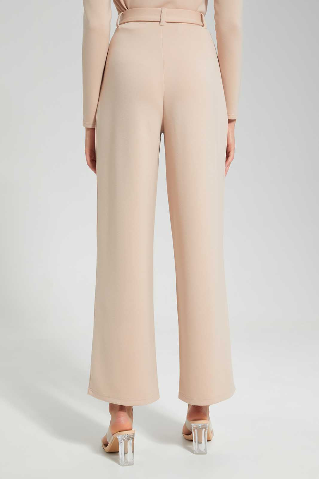 Redtag-Beige-Straight-Fit-Trouser-Category:Trousers,-Colour:Beige,-Deals:New-In,-Filter:Women's-Clothing,-LEC,-LEC-Trousers,-New-In-LEC,-Non-Sale,-Section:Women,-W22O-Women's-