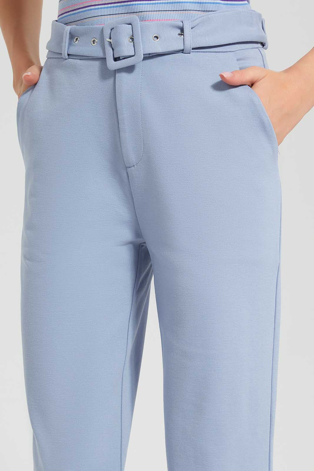 Redtag-Blue-Straight-Fit-Trouser-Category:Trousers,-Colour:Blue,-Deals:New-In,-Filter:Women's-Clothing,-LEC,-LEC-Trousers,-New-In-LEC,-Non-Sale,-Section:Women,-W22O-Women's-