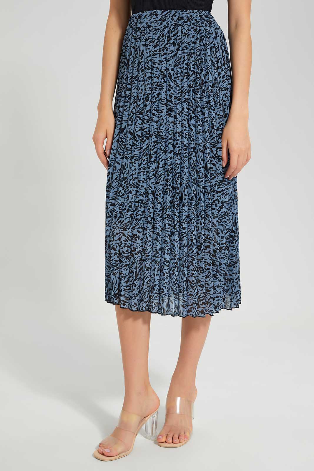 Redtag-Assorted-Printed-Pleated-Skirt-Category:Skirts,-Colour:Assorted,-Deals:New-In,-Filter:Women's-Clothing,-LEC,-LEC-Skirts,-New-In-LEC,-Non-Sale,-Section:Women,-W22O-Women's-
