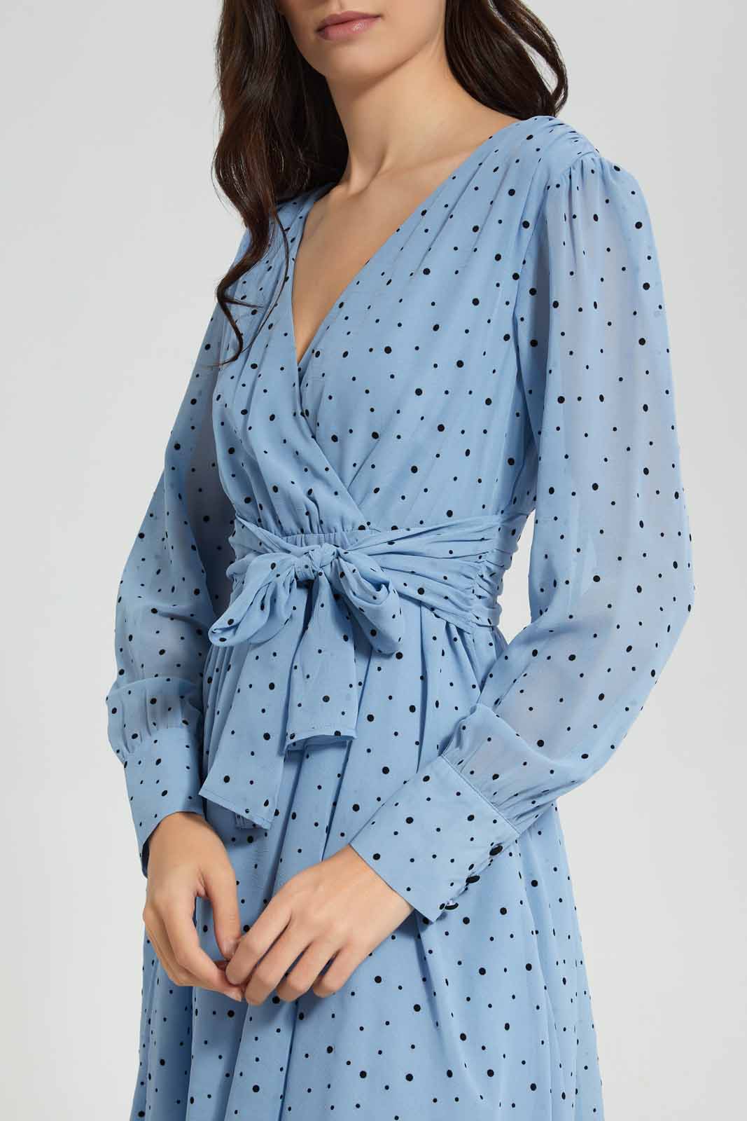 Redtag-Dotted-Wrap-Dress-Category:Dresses,-Colour:Assorted,-Deals:New-In,-FF,-Filter:Women's-Clothing,-New-In-Women-APL,-Non-Sale,-Section:Women,-W22O,-Women-Dresses-Women's-
