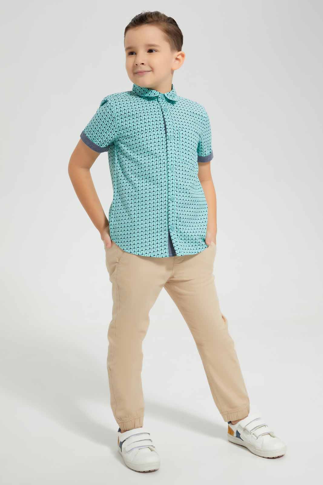 Redtag-Blue-Patterned-Aop-SS-Shirt-BOY-Shirts,-Category:Shirts,-Colour:Blue,-Deals:New-In,-Filter:Boys-(2-to-8-Yrs),-New-In-BOY-APL,-Non-Sale,-Section:Boys-(0-to-14Yrs),-TBL,-W22O-Boys-2 to 8 Years