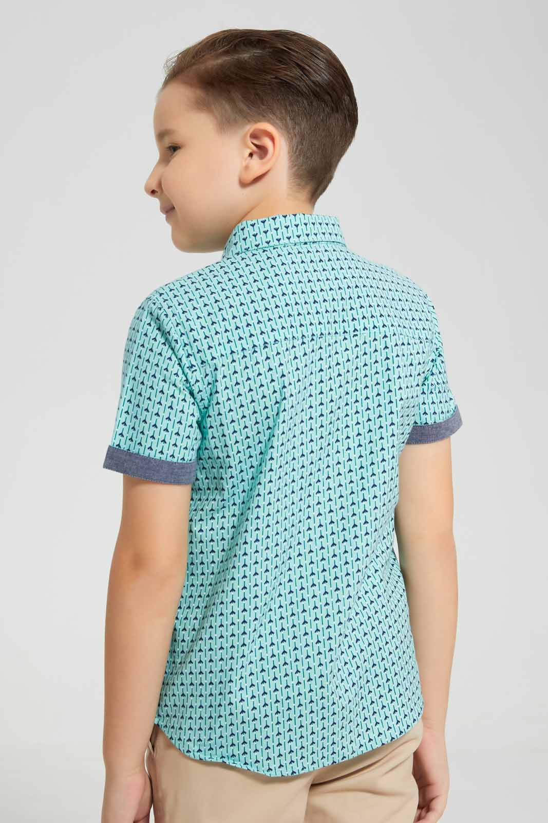 Redtag-Blue-Patterned-Aop-SS-Shirt-BOY-Shirts,-Category:Shirts,-Colour:Blue,-Deals:New-In,-Filter:Boys-(2-to-8-Yrs),-New-In-BOY-APL,-Non-Sale,-Section:Boys-(0-to-14Yrs),-TBL,-W22O-Boys-2 to 8 Years