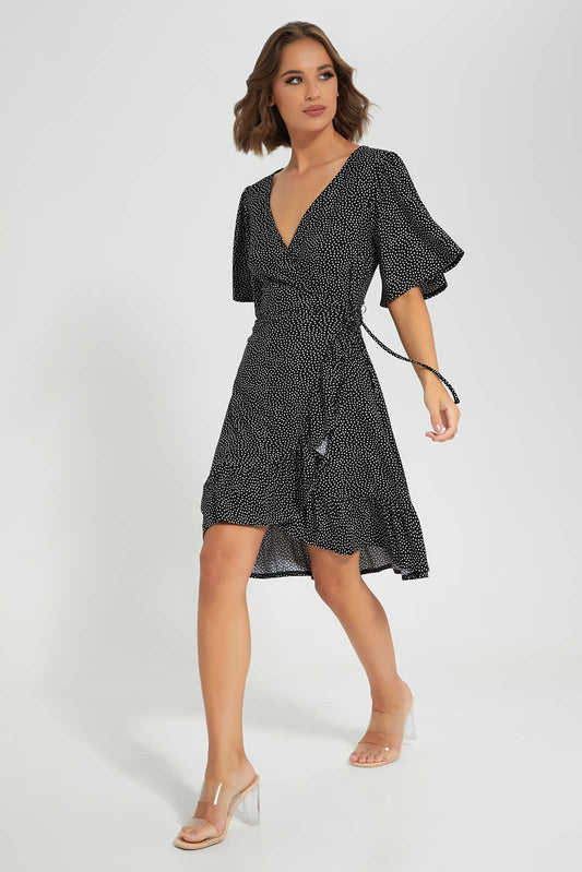 Redtag-Assorted-Wrap-Around-Dress-Category:Dresses,-Colour:Assorted,-Deals:New-In,-Filter:Women's-Clothing,-LEC,-LEC-Dresses,-New-In-LEC-APL,-Non-Sale,-Section:Women,-W22O-Women's-