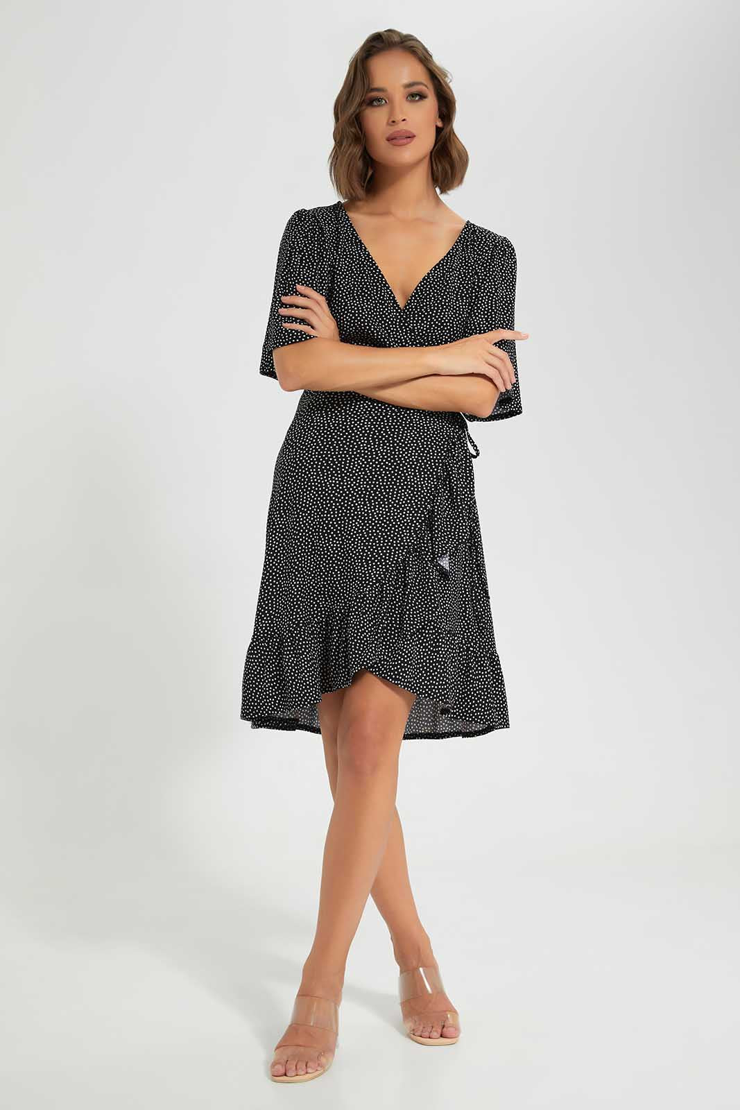 Redtag-Assorted-Wrap-Around-Dress-Category:Dresses,-Colour:Assorted,-Deals:New-In,-Filter:Women's-Clothing,-LEC,-LEC-Dresses,-New-In-LEC-APL,-Non-Sale,-Section:Women,-W22O-Women's-