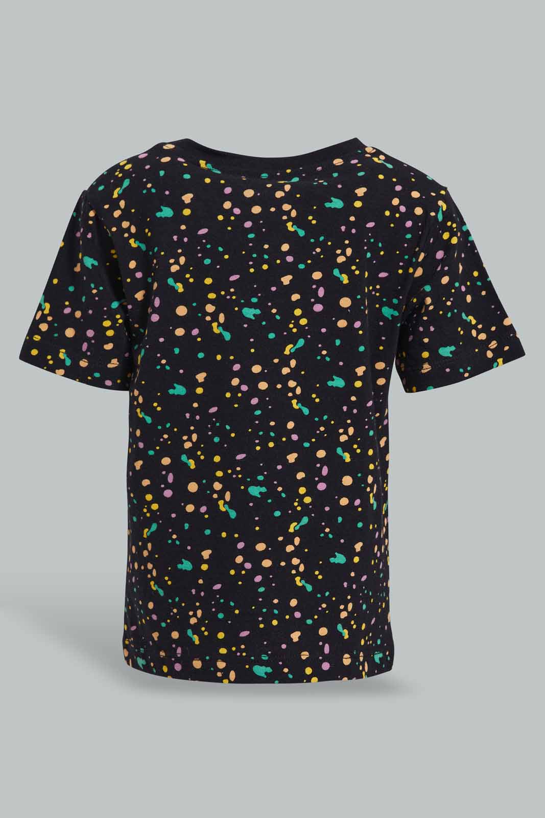 Redtag-Black-Splatter-Awesome-Short-Slv-Tshirt-Category:T-Shirts,-Colour:Black,-Deals:New-In,-Filter:Infant-Boys-(3-to-24-Mths),-INB-T-Shirts,-New-In-INB-APL,-Non-Sale,-Section:Boys-(0-to-14Yrs),-TBL,-W22O-Infant-Boys-3 to 24 Months