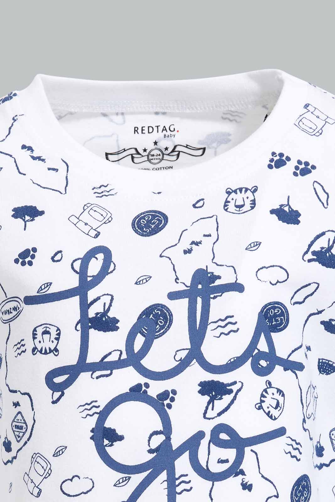 Redtag-Lemonade-Print-Front-Short-Sleeve-Tshirt-Category:T-Shirts,-Colour:White,-Deals:New-In,-Filter:Infant-Boys-(3-to-24-Mths),-INB-T-Shirts,-New-In-INB-APL,-Non-Sale,-Section:Boys-(0-to-14Yrs),-TBL,-W22O-Infant-Boys-3 to 24 Months