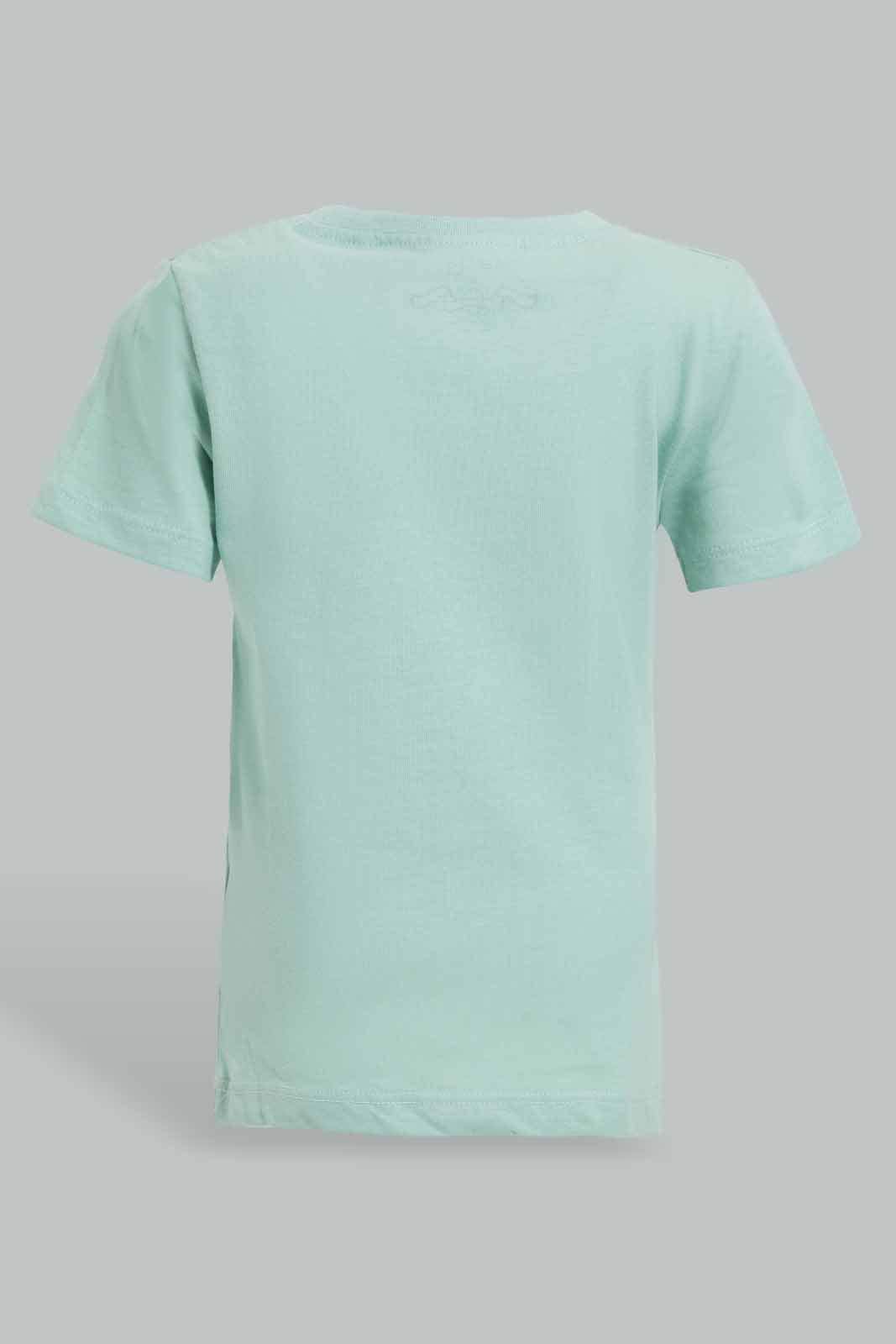 Redtag-Mint-Green-Dino-Rawr-Pf-T-Shirt-Category:T-Shirts,-Colour:Mint,-Deals:New-In,-Filter:Infant-Boys-(3-to-24-Mths),-INB-T-Shirts,-New-In-INB-APL,-Non-Sale,-Section:Boys-(0-to-14Yrs),-TBL,-W22O-Infant-Boys-