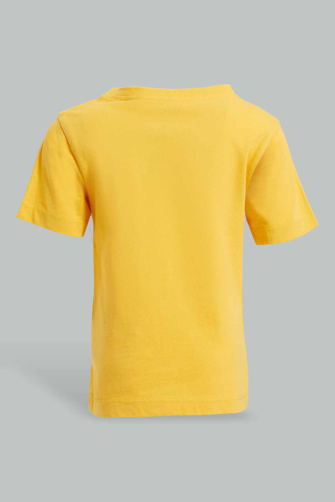 Redtag-Mustard-Awesome-Short-Sleeve-Tshirt-Category:T-Shirts,-Colour:Mustard,-Deals:New-In,-Filter:Infant-Boys-(3-to-24-Mths),-INB-T-Shirts,-New-In-INB-APL,-Non-Sale,-Section:Boys-(0-to-14Yrs),-TBL,-W22O-Infant-Boys-3 to 24 Months