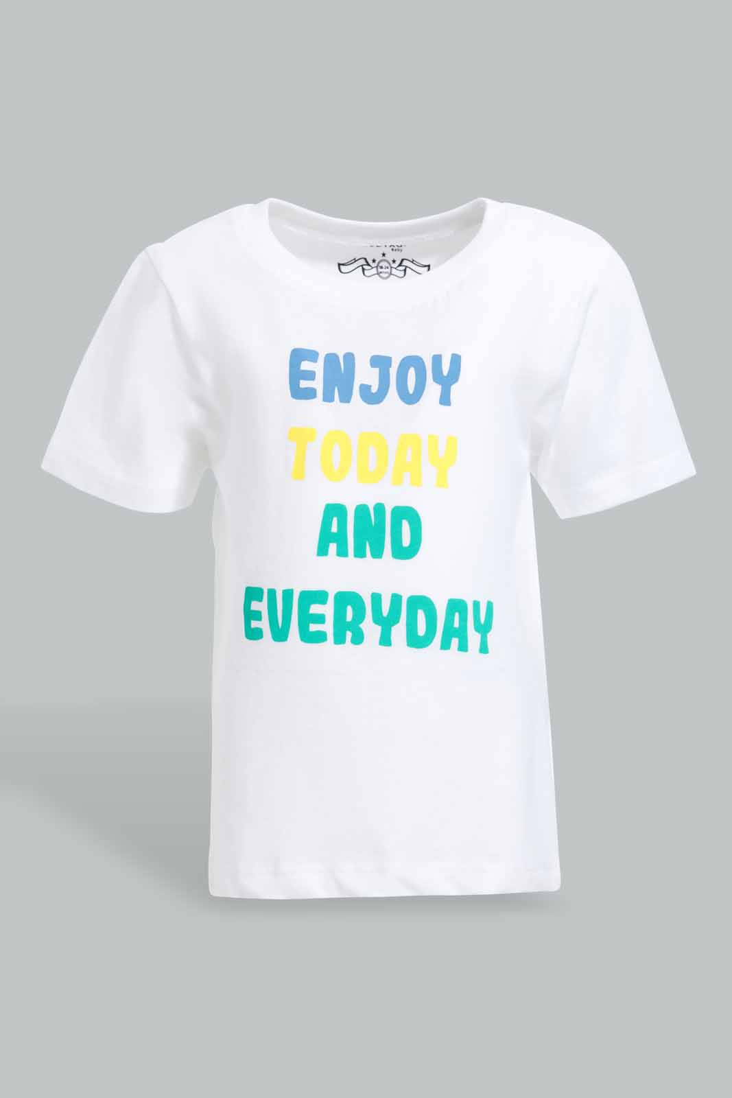 Redtag-White-Stripe-Short-Sleeve-Tshirt-Category:T-Shirts,-Colour:White,-Deals:New-In,-Filter:Infant-Boys-(3-to-24-Mths),-INB-T-Shirts,-New-In-INB-APL,-Non-Sale,-Section:Boys-(0-to-14Yrs),-TBL,-W22O-Infant-Boys-