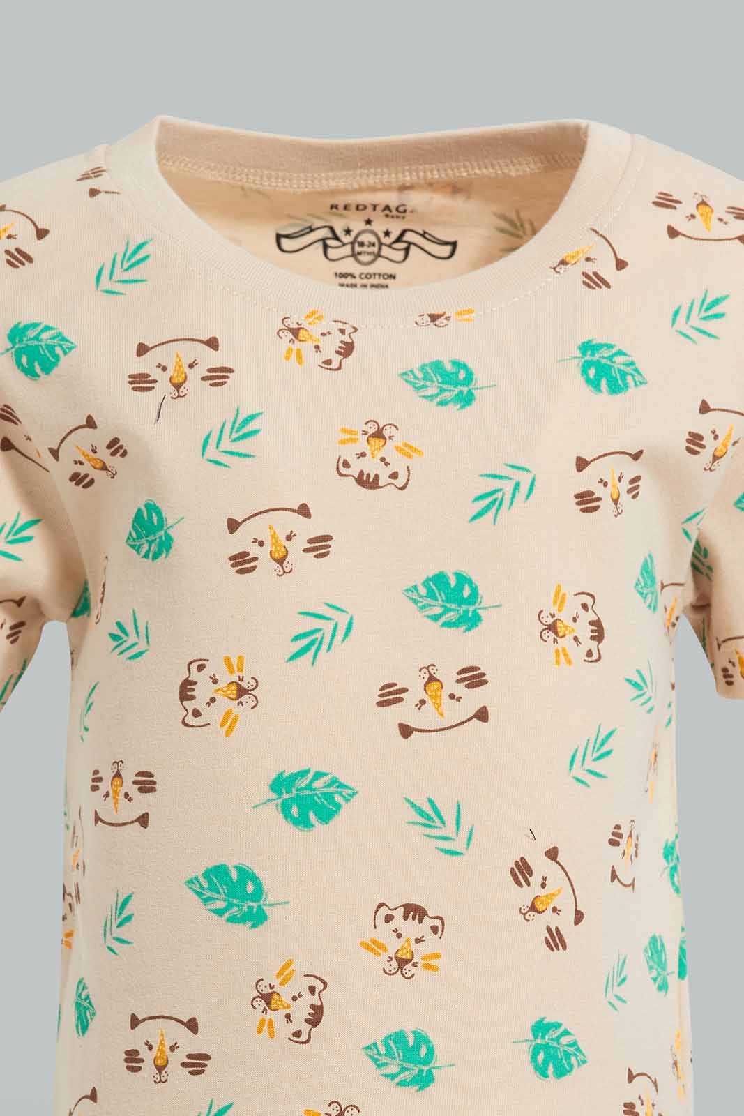 Redtag-Cream-Printed-Lion-Short-Slv-Tshirt-Category:T-Shirts,-Colour:Cream,-Deals:New-In,-Filter:Infant-Boys-(3-to-24-Mths),-INB-T-Shirts,-New-In-INB-APL,-Non-Sale,-Section:Boys-(0-to-14Yrs),-TBL,-W22O-Infant-Boys-