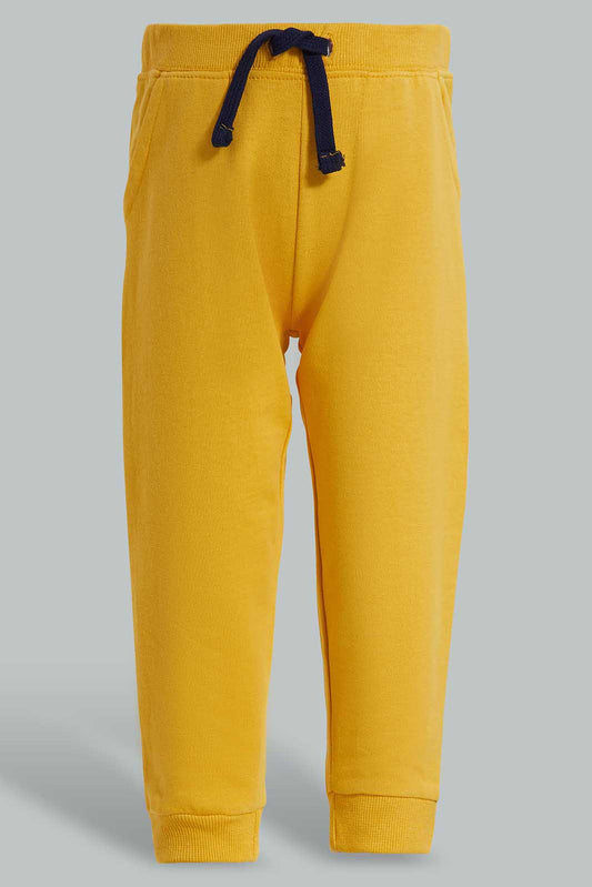 Redtag-Mustard-Knit-Jogger-Category:Joggers,-Colour:Mustard,-Deals:New-In,-Filter:Infant-Boys-(3-to-24-Mths),-INB-Joggers,-New-In-INB-APL,-Non-Sale,-Section:Boys-(0-to-14Yrs),-TBL,-W22O-Infant-Boys-3 to 24 Months