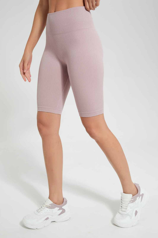 Redtag-Pink-Seamless-Cycling-Shorts-Category:Shorts,-Colour:Apricot,-Deals:New-In,-Filter:Women's-Clothing,-New-In-Women,-Non-Sale,-Section:Women,-W22O,-Women-Shorts-Women's-