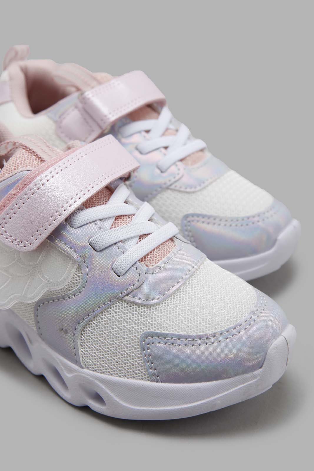 Redtag-Pale-Pink-Angel-Wings-Sneakers-Category:Trainers,-Colour:Pink,-Deals:New-In,-Filter:Girls-Footwear-(3-to-5-Yrs),-GIR-Trainers,-New-In-GIR-FOO,-Non-Sale,-Section:Girls-(0-to-14Yrs),-W22A-Girls-3 to 5 Years