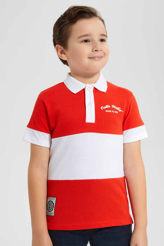 Redtag-Red-Rugby-Polo-Shirt-BOY-Polo-T-Shirts,-Category:Polo-T-Shirts,-Colour:Red,-Deals:New-In,-Filter:Boys-(2-to-8-Yrs),-New-In-BOY-APL,-Non-Sale,-Section:Boys-(0-to-14Yrs),-W22O-Boys-2 to 8 Years
