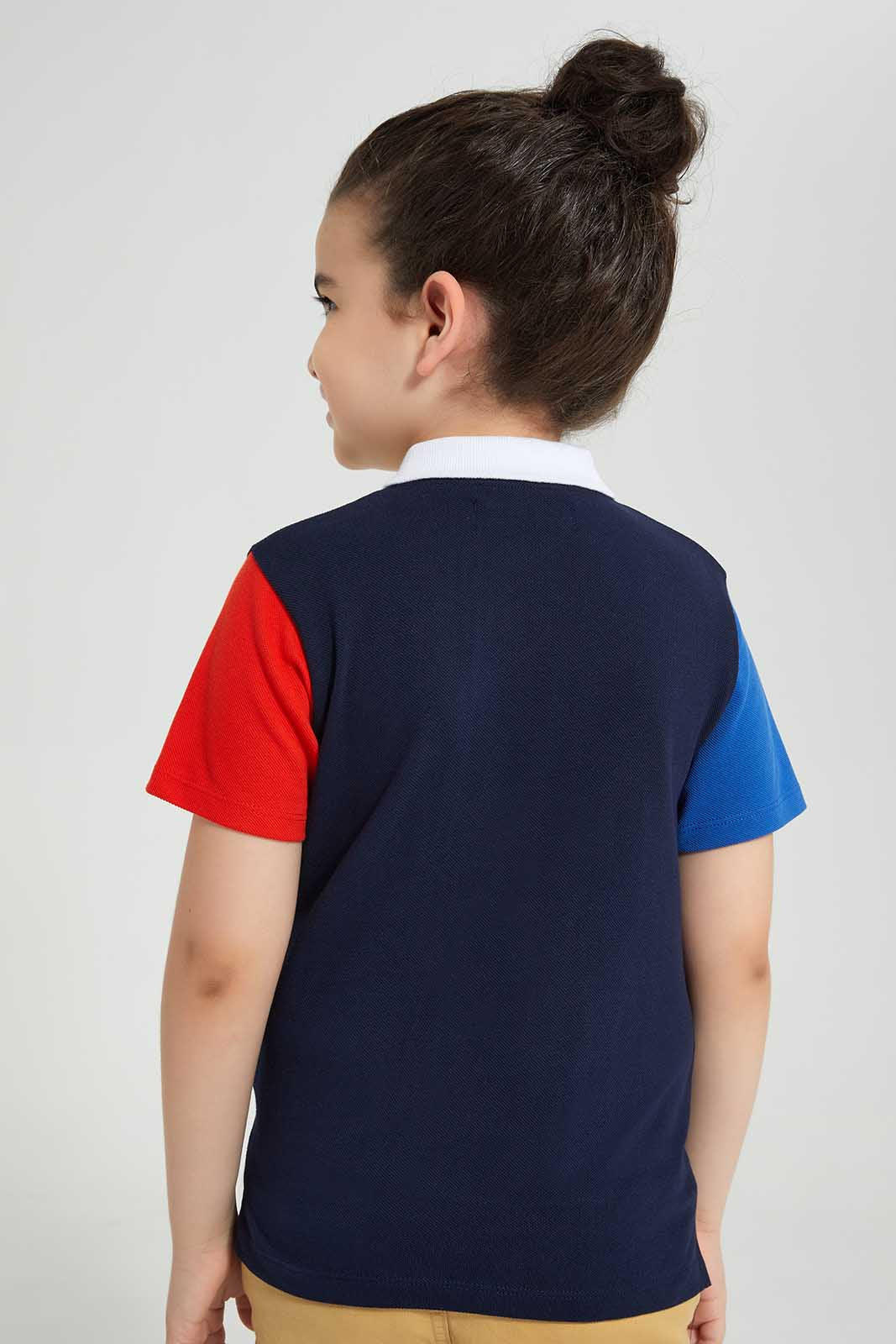 Redtag-Navy-Kangaroo-Pocket-Polo-Shirt-BOY-Polo-T-Shirts,-Category:Polo-T-Shirts,-Colour:Navy,-Deals:New-In,-Filter:Boys-(2-to-8-Yrs),-New-In-BOY-APL,-Non-Sale,-Section:Boys-(0-to-14Yrs),-W22O-Boys-2 to 8 Years