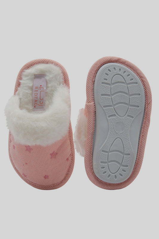 Redtag-Pink-Star-Slippers-Category:Slippers,-Colour:Pink,-Deals:New-In,-Dept:Girls,-Filter:Girls-Footwear-(3-to-5-Yrs),-GIR-Slippers,-New-In-GIR-FOO,-Non-Sale,-Section:Girls-(0-to-14Yrs),-W22B-Girls-3 to 5 Years