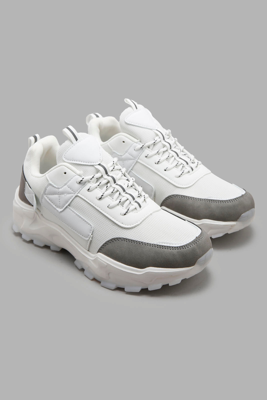 Redtag-White-Colour-Block-Trekker-Category:Trainers,-Colour:White,-Deals:New-In,-Filter:Men's-Footwear,-Men-Trainers,-New-In-Men-FOO,-Non-Sale,-Section:Men,-W22A-Men's-