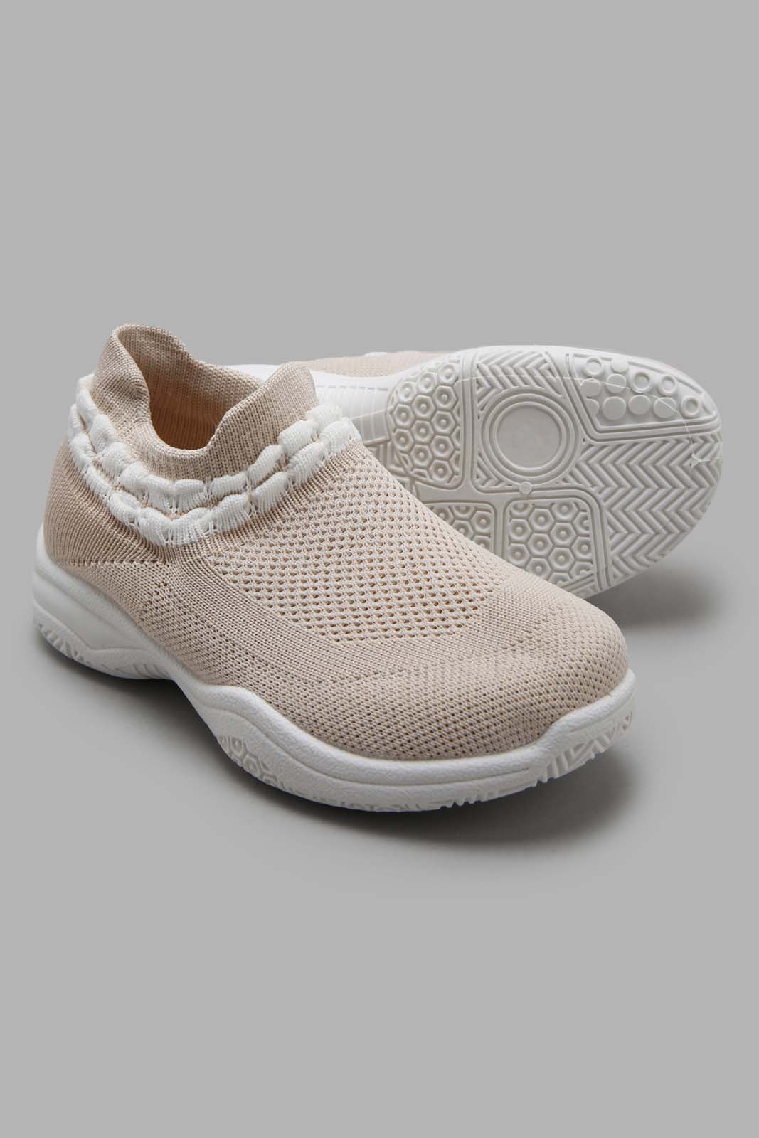 Redtag-Pink-Knit-Slip-On-Sneakers-Category:Trainers,-Colour:Pink,-Deals:New-In,-Filter:Girls-Footwear-(3-to-5-Yrs),-GIR-Trainers,-New-In-GIR-FOO,-Non-Sale,-Section:Girls-(0-to-14Yrs),-W22A-Girls-3 to 5 Years