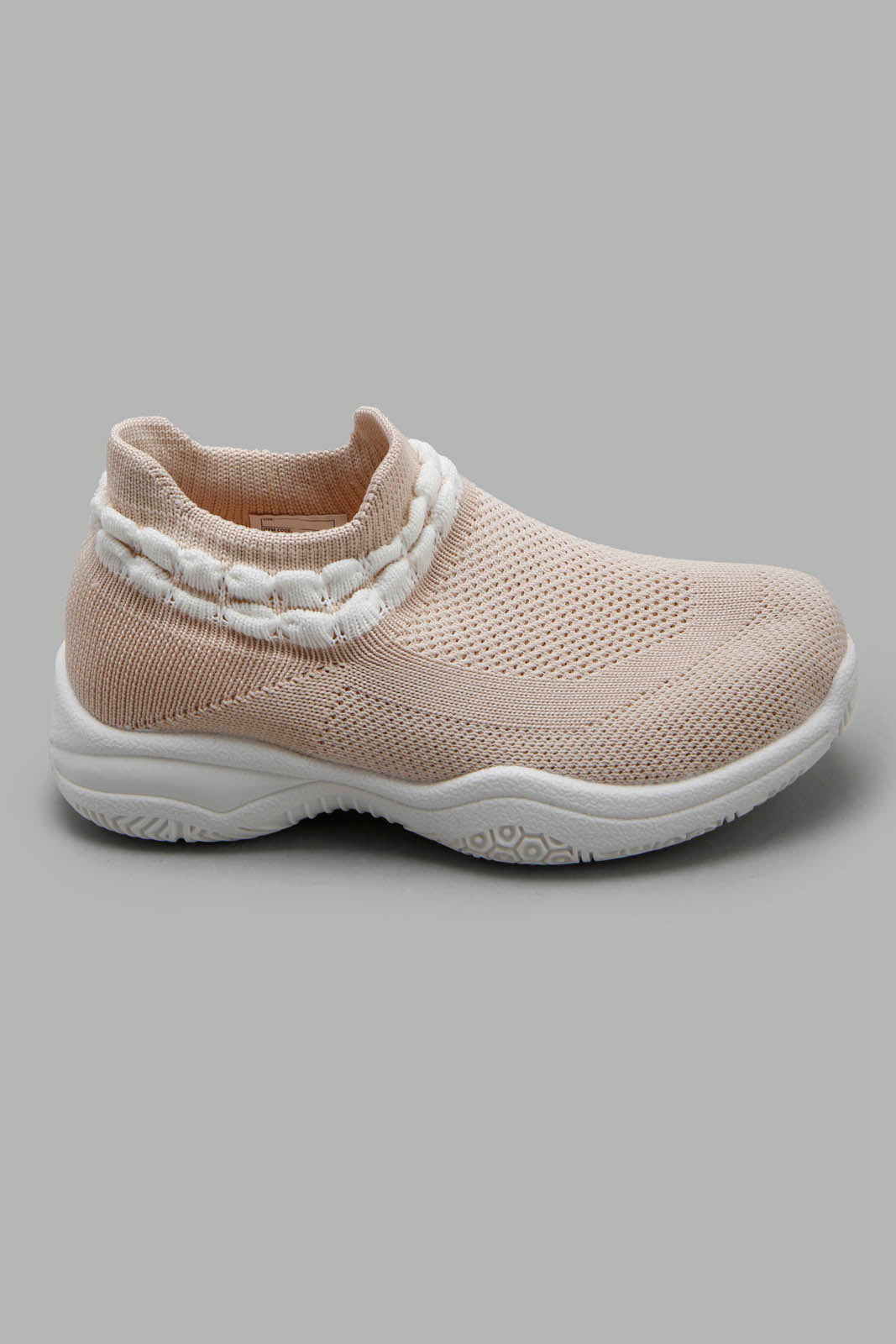 Redtag-Pink-Knit-Slip-On-Sneakers-Category:Trainers,-Colour:Pink,-Deals:New-In,-Filter:Girls-Footwear-(3-to-5-Yrs),-GIR-Trainers,-New-In-GIR-FOO,-Non-Sale,-Section:Girls-(0-to-14Yrs),-W22A-Girls-3 to 5 Years