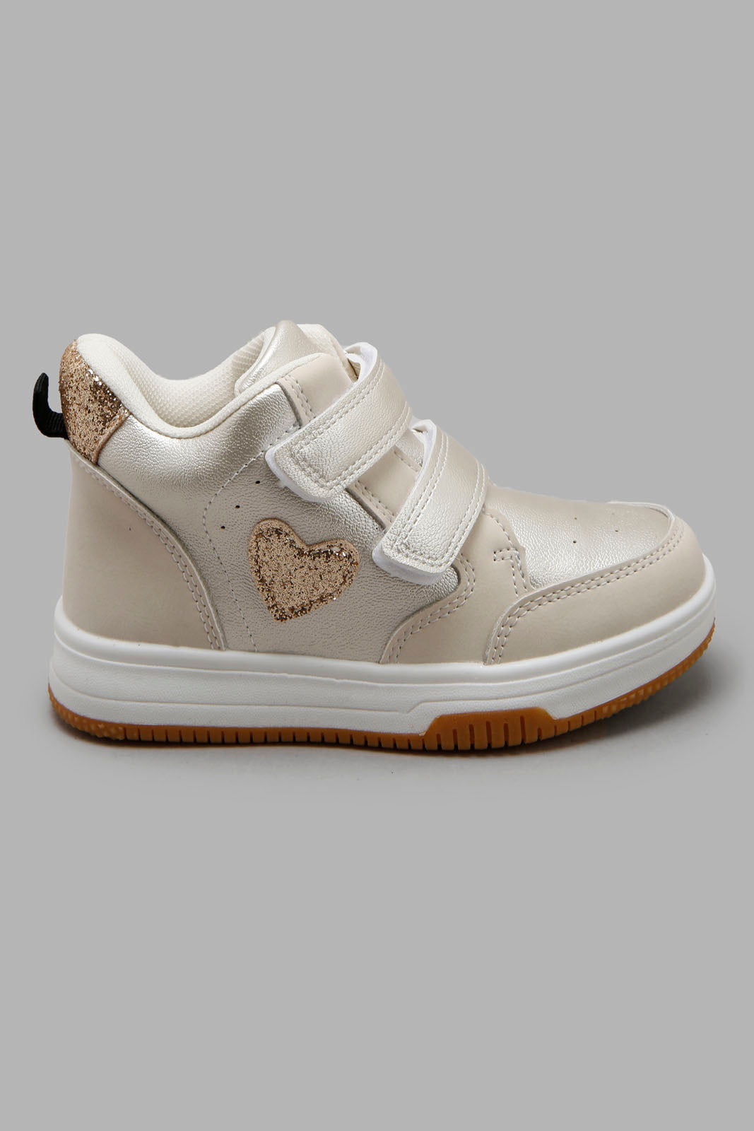 Redtag-Cream-Velcro-Strap-Sneaker-Category:Trainers,-Colour:Cream,-Deals:New-In,-Filter:Girls-Footwear-(3-to-5-Yrs),-GIR-Trainers,-New-In-GIR-FOO,-Non-Sale,-Section:Girls-(0-to-14Yrs),-W22A-Girls-3 to 5 Years