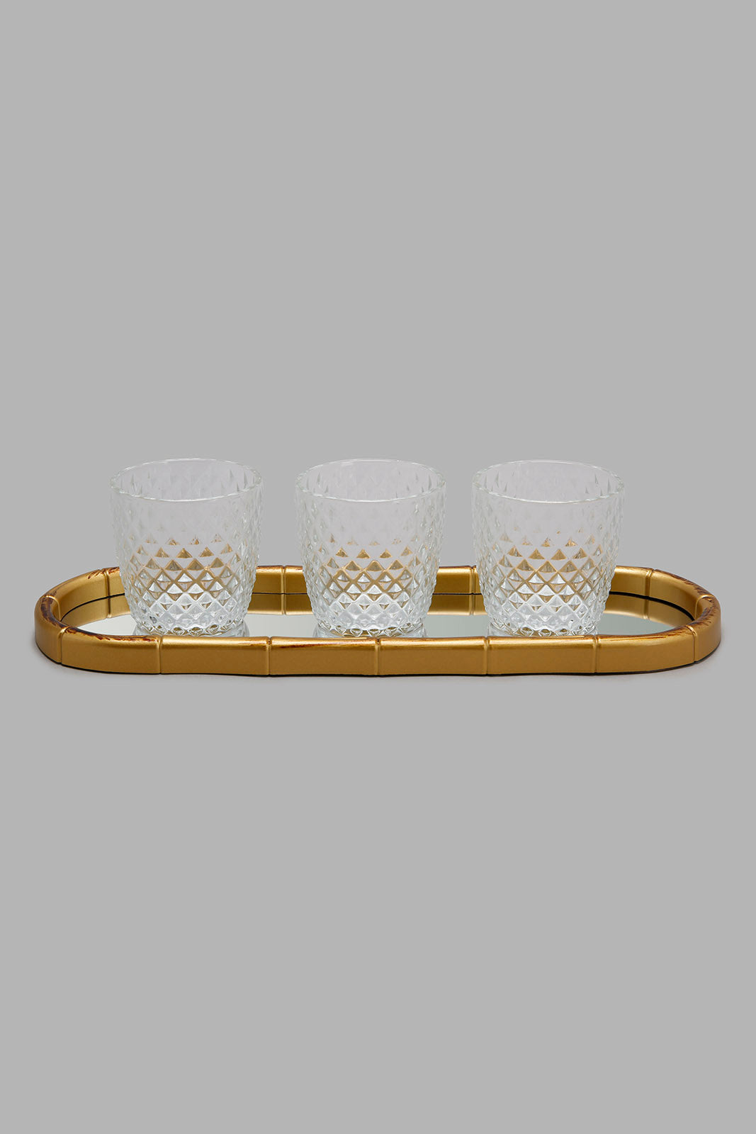 Redtag-Gold-Tray-With-Candle-Holder(4-Piece)-Category:Artefact,-Colour:Gold,-Deals:New-In,-Filter:Home-Decor,-HMW-HOM-Decorative-Accessories,-New-In-HMW-HOM,-Non-Sale,-Section:Homewares,-W22B-Home-Decor-