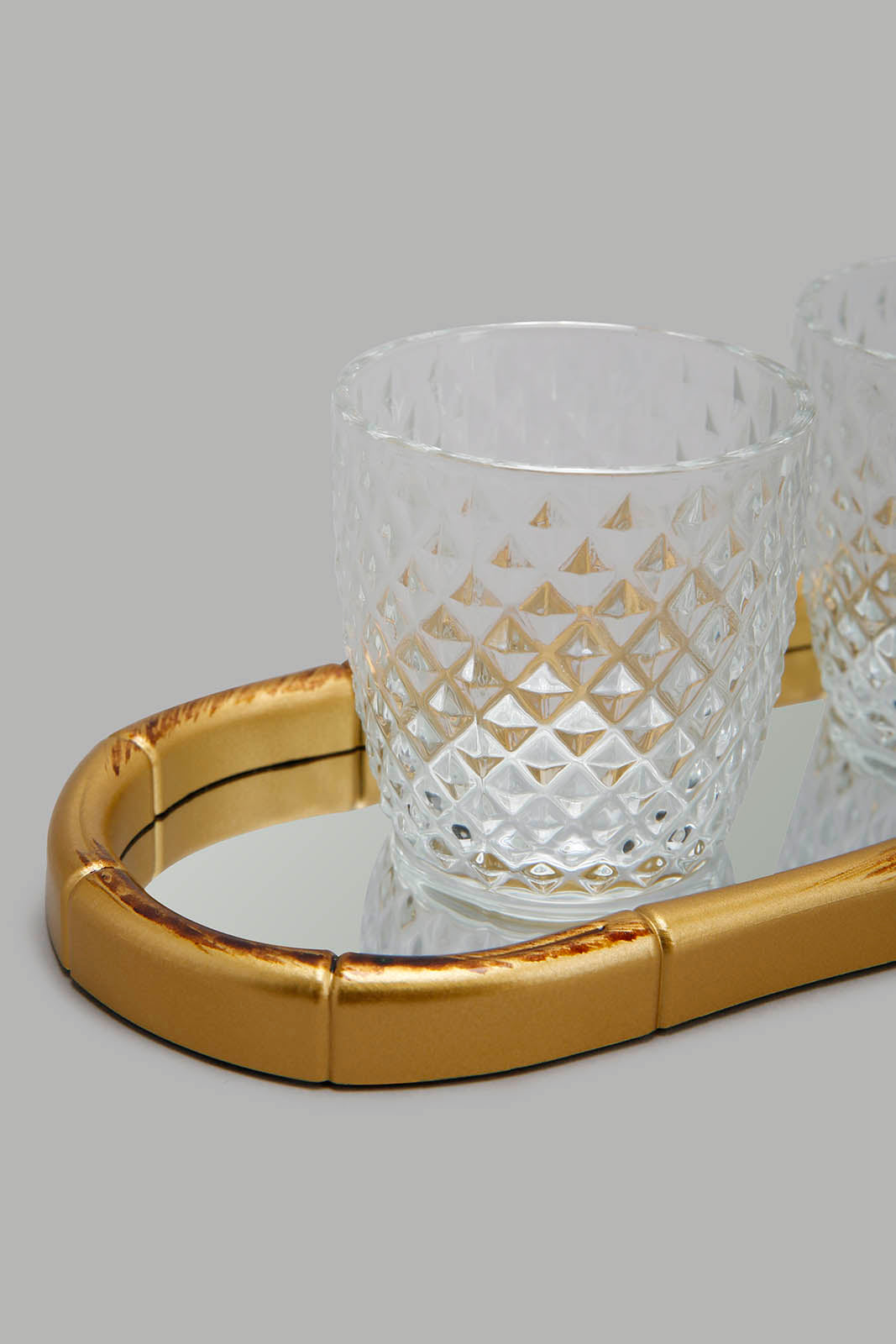 Redtag-Gold-Tray-With-Candle-Holder(4-Piece)-Category:Artefact,-Colour:Gold,-Deals:New-In,-Filter:Home-Decor,-HMW-HOM-Decorative-Accessories,-New-In-HMW-HOM,-Non-Sale,-Section:Homewares,-W22B-Home-Decor-