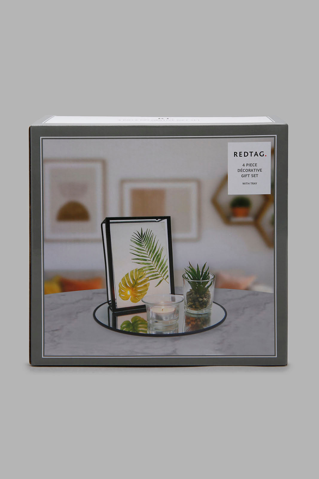 Redtag-Black-5Pc-DÃ©cor-Gift-Set-With-Tray-Category:Artefact,-Colour:Black,-Deals:New-In,-Filter:Home-Decor,-HMW-HOM-Decorative-Accessories,-New-In-HMW-HOM,-Non-Sale,-Section:Homewares,-W22B-Home-Decor-