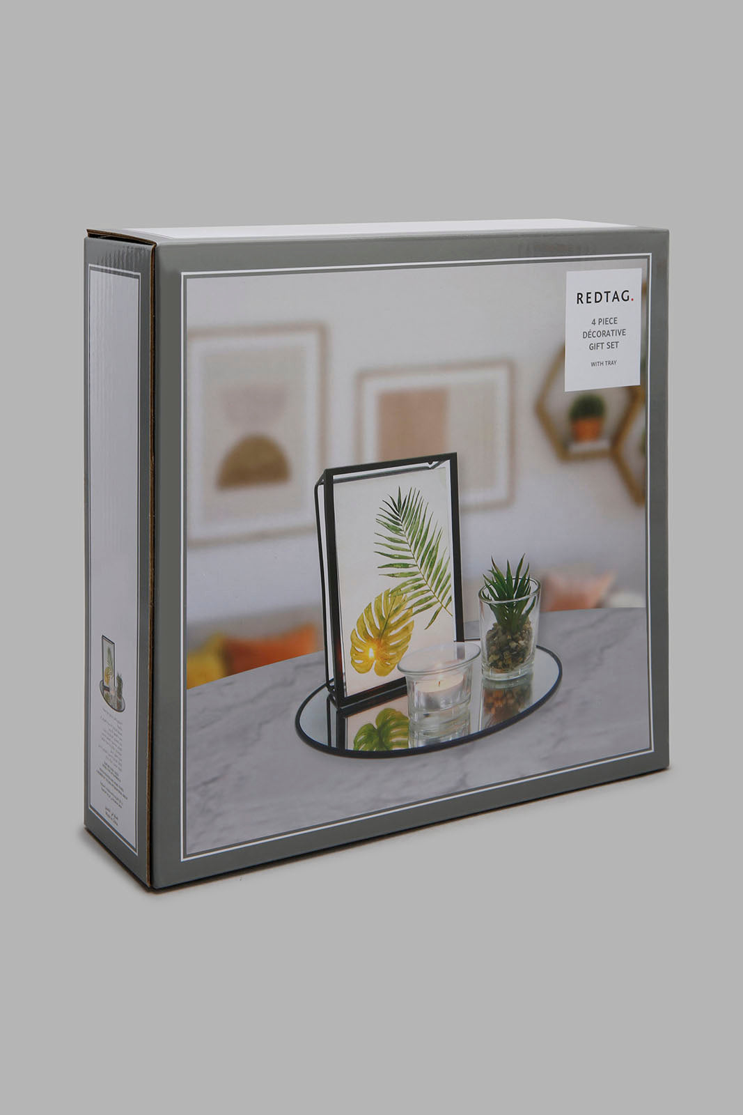 Redtag-Black-5Pc-DÃ©cor-Gift-Set-With-Tray-Category:Artefact,-Colour:Black,-Deals:New-In,-Filter:Home-Decor,-HMW-HOM-Decorative-Accessories,-New-In-HMW-HOM,-Non-Sale,-Section:Homewares,-W22B-Home-Decor-
