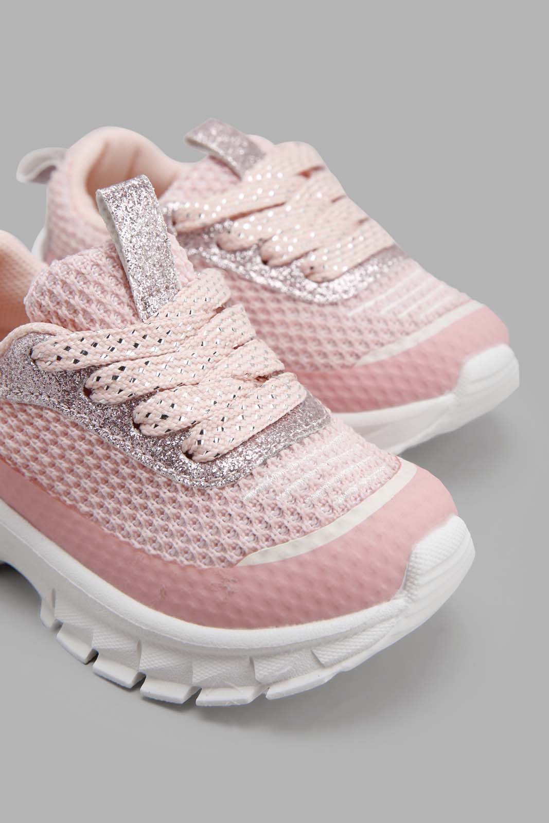 Redtag-Pink-Lace-Up-Trainer-Category:Shoes,-Colour:Pink,-Deals:New-In,-Filter:Girls-Footwear-(1-to-3-Yrs),-ING-Shoes,-New-In-ING-FOO,-Non-Sale,-Section:Girls-(0-to-14Yrs),-W22A-Infant-Girls-1 to 3 Years