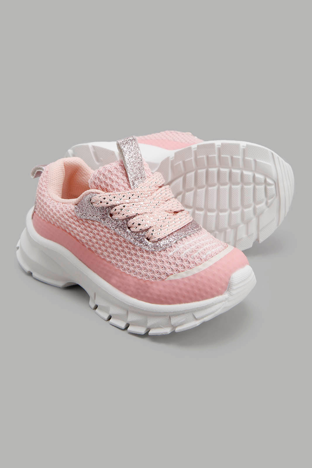 Redtag-Pink-Lace-Up-Trainer-Category:Shoes,-Colour:Pink,-Deals:New-In,-Filter:Girls-Footwear-(1-to-3-Yrs),-ING-Shoes,-New-In-ING-FOO,-Non-Sale,-Section:Girls-(0-to-14Yrs),-W22A-Infant-Girls-1 to 3 Years