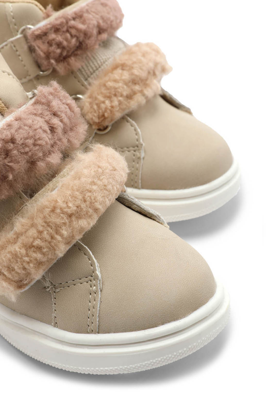 Redtag-Beige-Velcro-High--Top-Sneaker-Category:Shoes,-Colour:Beige,-Deals:New-In,-Dept:Girls,-Filter:Girls-Footwear-(1-to-3-Yrs),-ING-Shoes,-New-In-ING-FOO,-Non-Sale,-Section:Girls-(0-to-14Yrs),-W22B-Infant-Girls-