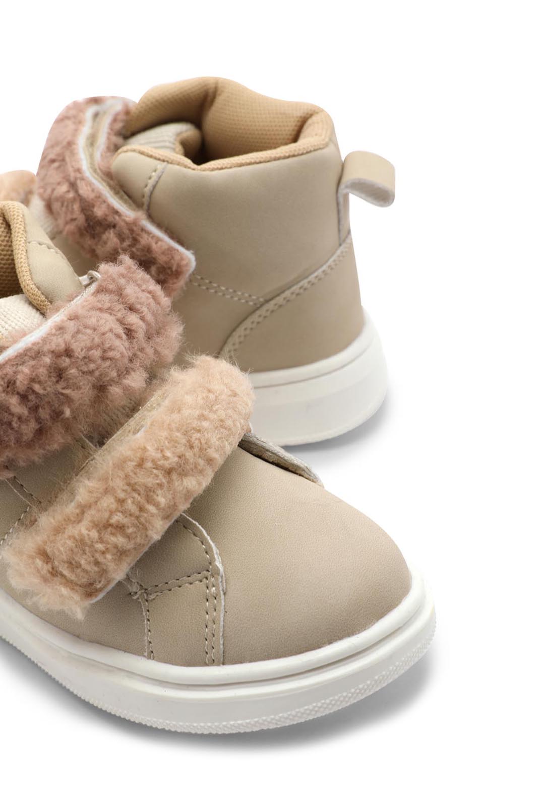 Redtag-Beige-Velcro-High--Top-Sneaker-Category:Shoes,-Colour:Beige,-Deals:New-In,-Dept:Girls,-Filter:Girls-Footwear-(1-to-3-Yrs),-ING-Shoes,-New-In-ING-FOO,-Non-Sale,-Section:Girls-(0-to-14Yrs),-W22B-Infant-Girls-