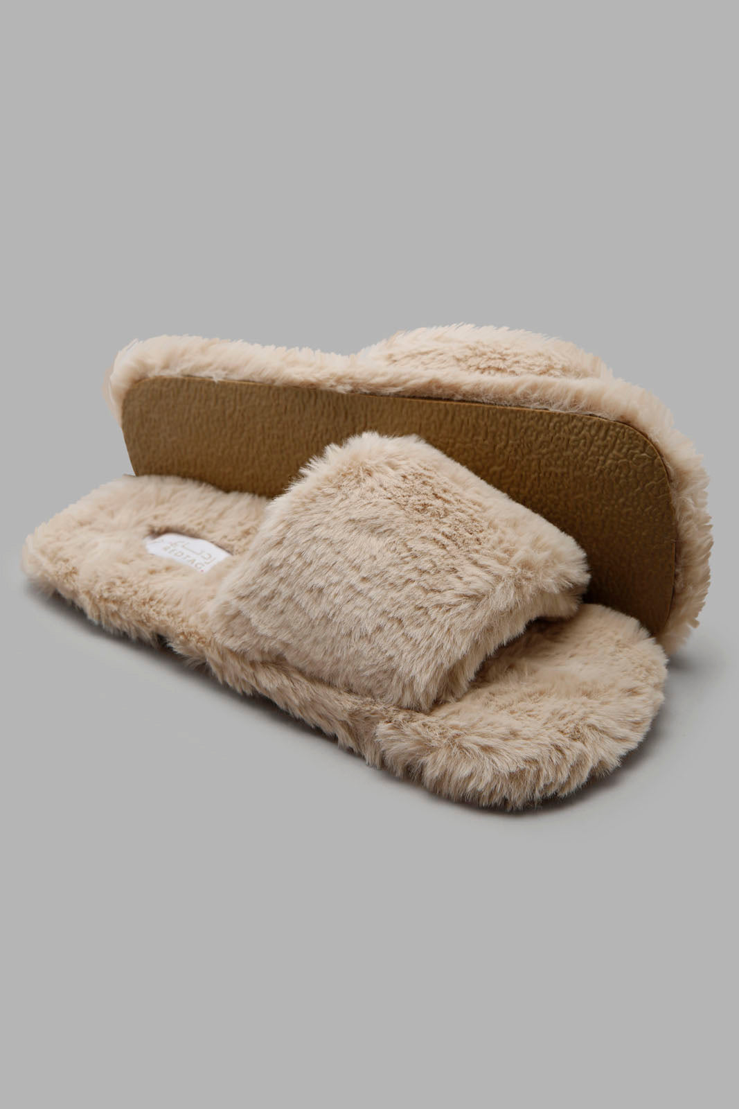 Redtag-Beige-Square-Toe-Slipper-Category:Slippers,-Colour:Beige,-Deals:New-In,-Filter:Women's-Footwear,-New-In-Women-FOO,-Non-Sale,-Section:Women,-W22A,-Women-Slippers-Women's-
