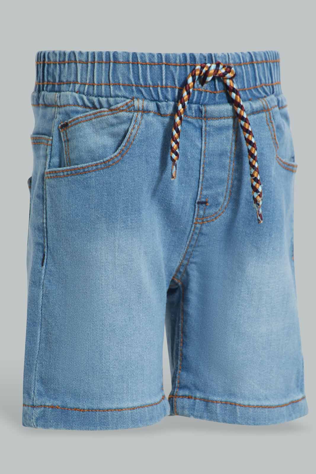 Redtag-Light-Wash-Denim-Short-Category:Shorts,-Colour:Light-Wash,-Deals:New-In,-Filter:Infant-Boys-(3-to-24-Mths),-INB-Shorts,-New-In-INB-APL,-Non-Sale,-Section:Boys-(0-to-14Yrs),-W22O-Infant-Boys-3 to 24 Months