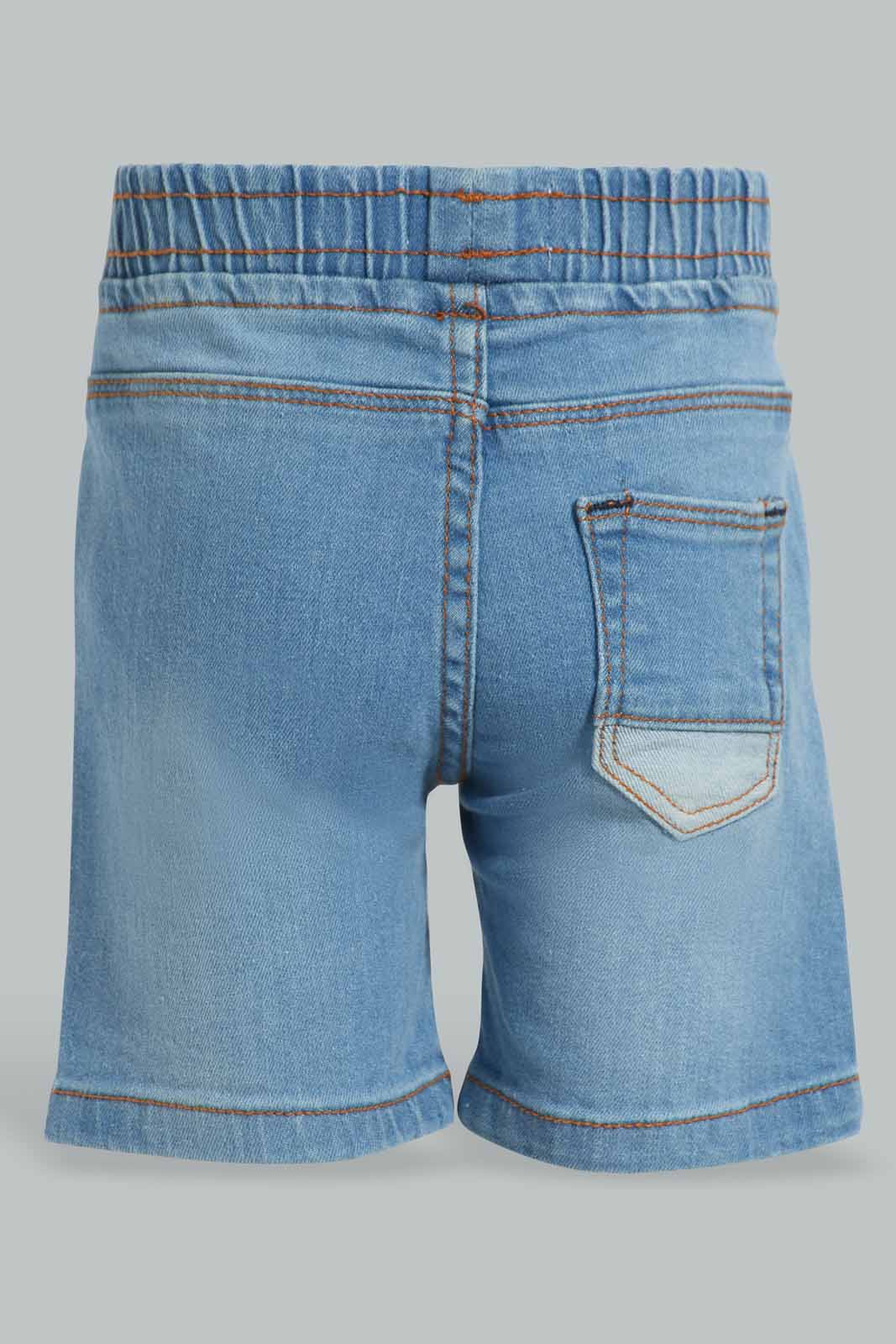 Redtag-Light-Wash-Denim-Short-Category:Shorts,-Colour:Light-Wash,-Deals:New-In,-Filter:Infant-Boys-(3-to-24-Mths),-INB-Shorts,-New-In-INB-APL,-Non-Sale,-Section:Boys-(0-to-14Yrs),-W22O-Infant-Boys-3 to 24 Months
