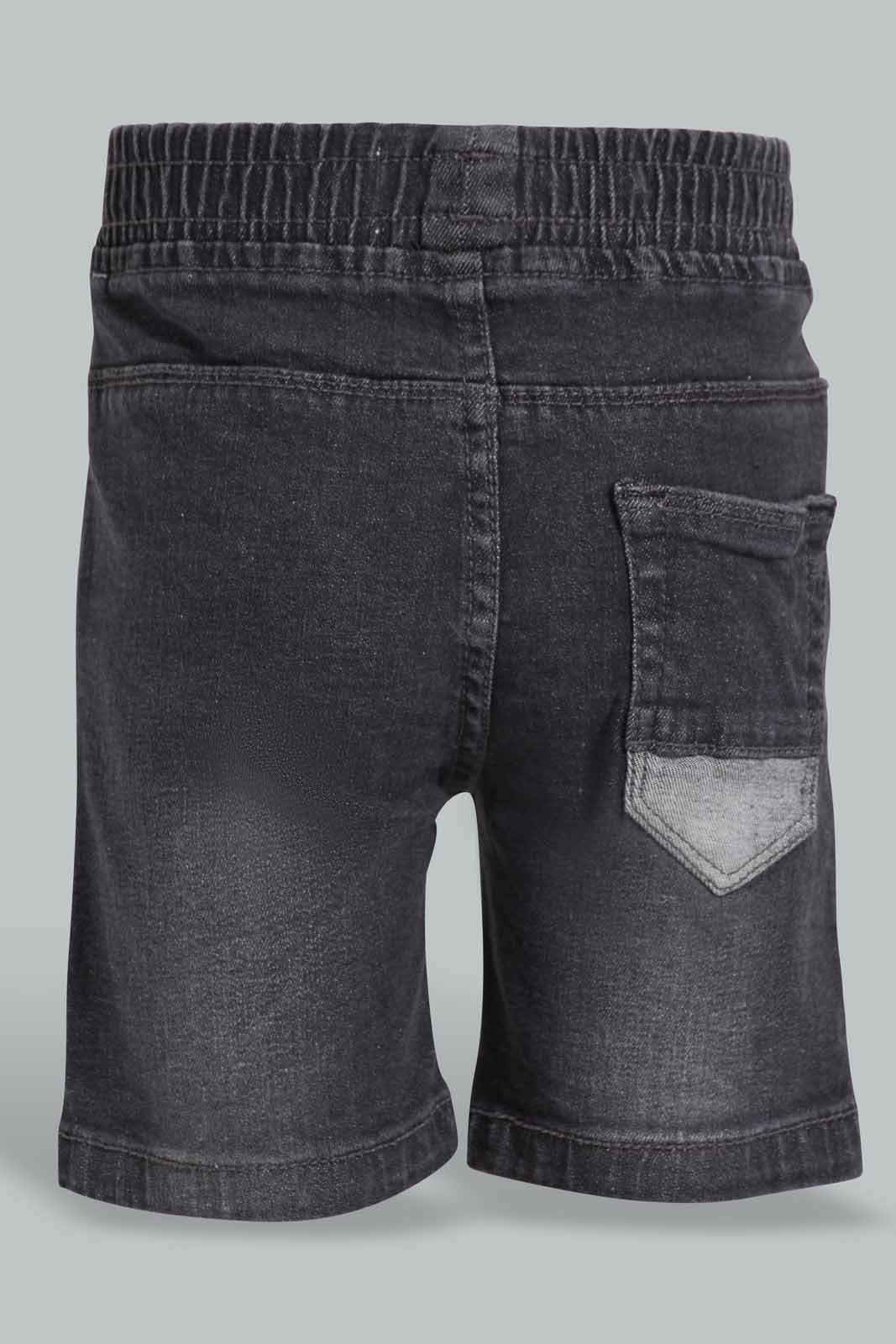 Redtag-Grey-Wash-Denim-Short-Category:Shorts,-Colour:Grey,-Deals:New-In,-Filter:Infant-Boys-(3-to-24-Mths),-INB-Shorts,-New-In-INB-APL,-Non-Sale,-Section:Boys-(0-to-14Yrs),-W22O-Infant-Boys-3 to 24 Months