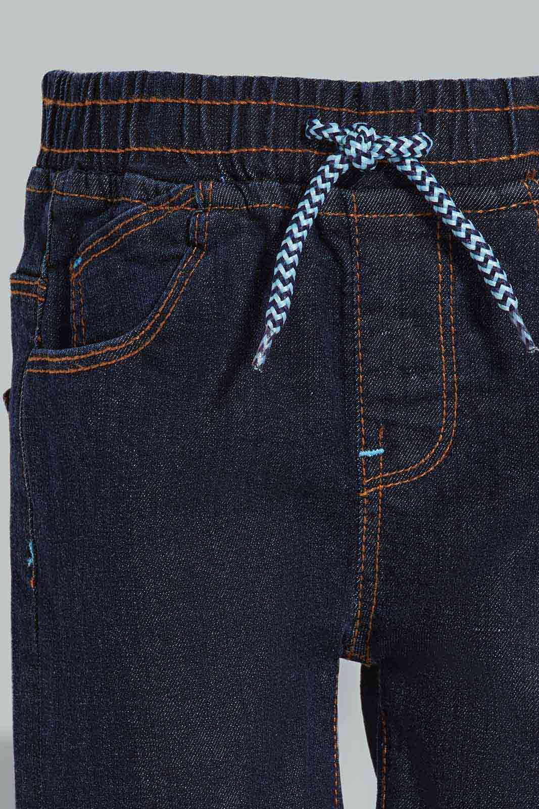 Redtag-Dark-Wash-Denim-Short-Category:Shorts,-Colour:Dark-Wash,-Deals:New-In,-Filter:Infant-Boys-(3-to-24-Mths),-INB-Shorts,-New-In-INB-APL,-Non-Sale,-Section:Boys-(0-to-14Yrs),-W22O-Infant-Boys-3 to 24 Months