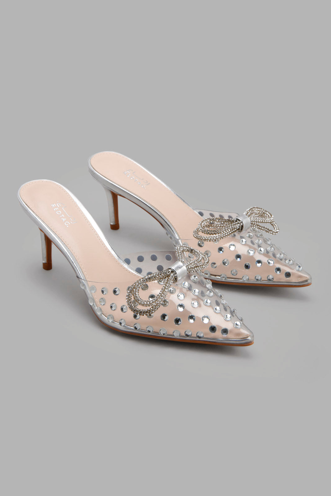 Redtag-Silver-Vinyl-Mule-Category:Formal-Shoes,-Colour:Silver,-Deals:New-In,-Filter:Women's-Footwear,-New-In-Women-FOO,-Non-Sale,-Section:Women,-W22A,-Women-Formal-Shoes-Women's-