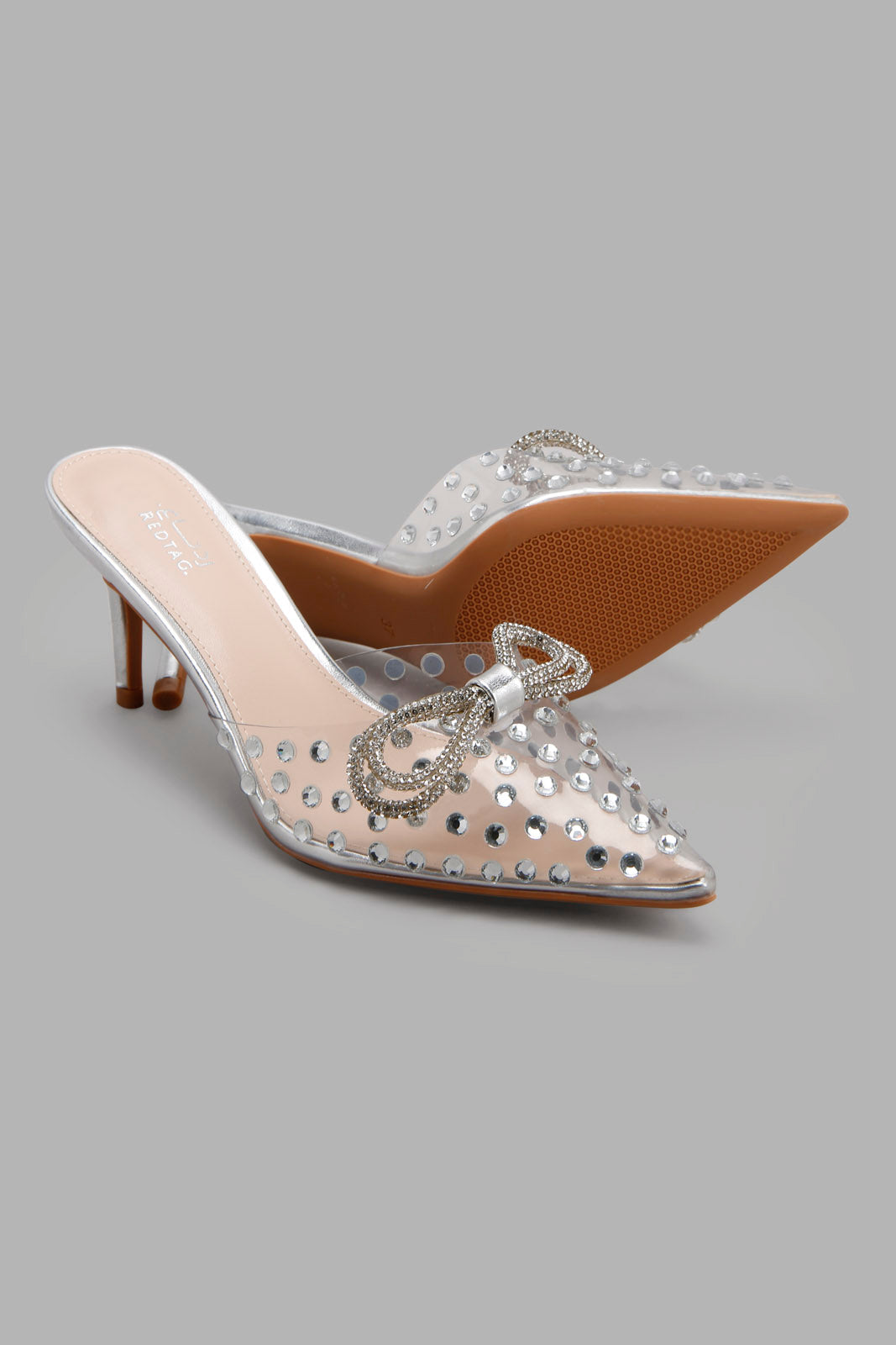 Redtag-Silver-Vinyl-Mule-Category:Formal-Shoes,-Colour:Silver,-Deals:New-In,-Filter:Women's-Footwear,-New-In-Women-FOO,-Non-Sale,-Section:Women,-W22A,-Women-Formal-Shoes-Women's-