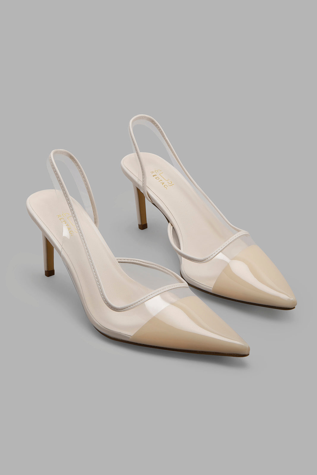 Redtag-Beige-Patent-Vinyl-Slingback-Category:Formal-Shoes,-Colour:Beige,-Deals:New-In,-Filter:Women's-Footwear,-LEC-Formal-Shoes,-New-In-Women-FOO,-Non-Sale,-Section:Women,-W22A-Women's-