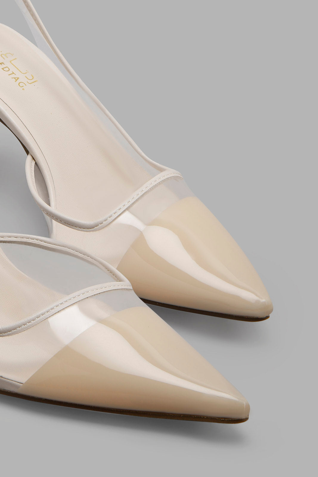 Redtag-Beige-Patent-Vinyl-Slingback-Category:Formal-Shoes,-Colour:Beige,-Deals:New-In,-Filter:Women's-Footwear,-LEC-Formal-Shoes,-New-In-Women-FOO,-Non-Sale,-Section:Women,-W22A-Women's-
