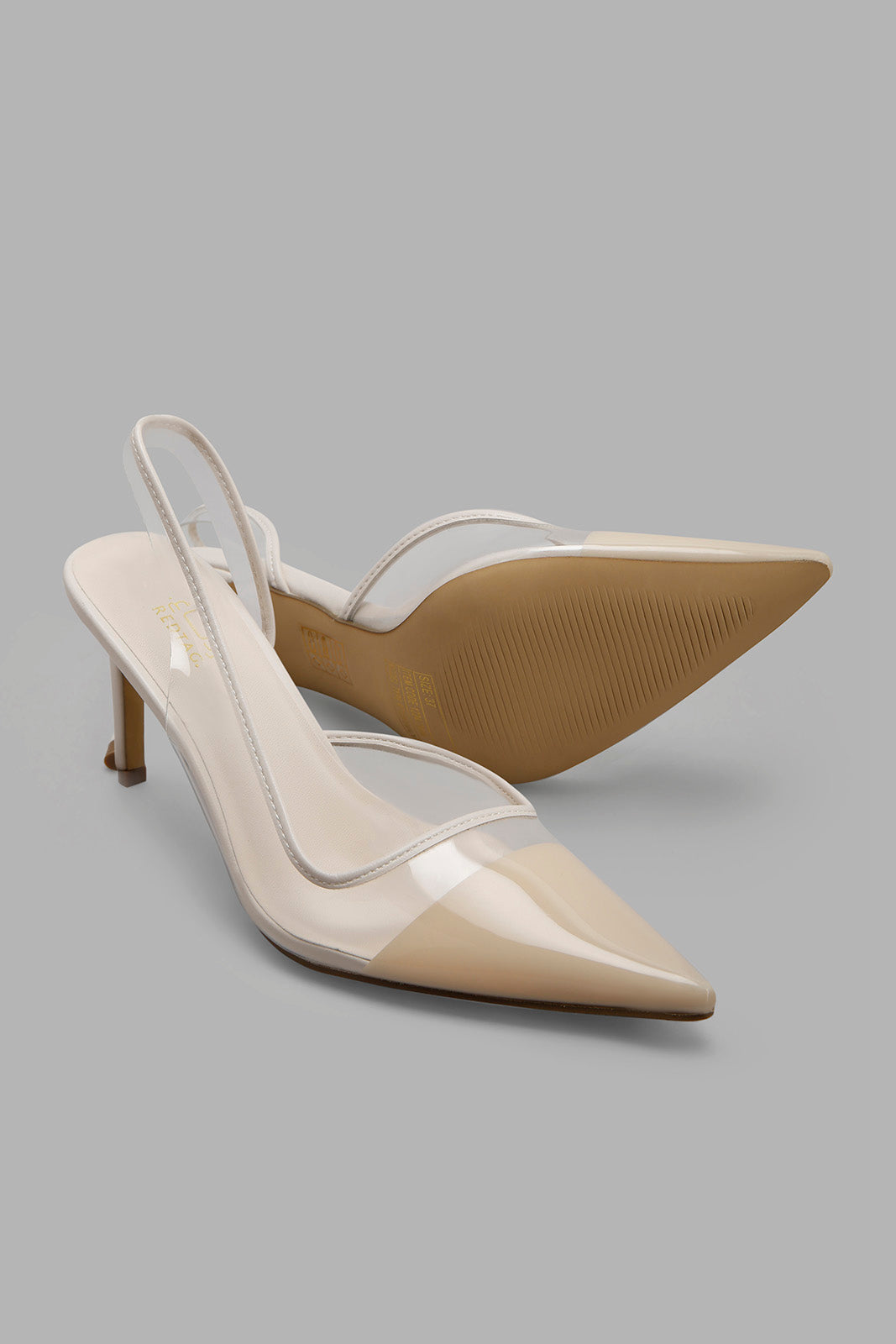 Redtag-Beige-Patent-Vinyl-Slingback-Category:Formal-Shoes,-Colour:Beige,-Deals:New-In,-Filter:Women's-Footwear,-LEC-Formal-Shoes,-New-In-Women-FOO,-Non-Sale,-Section:Women,-W22A-Women's-