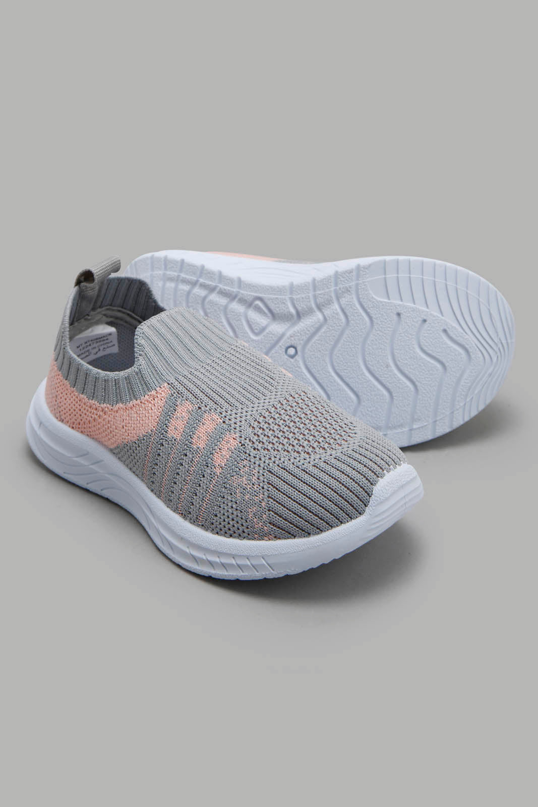 Redtag-Grey-Slip-On-Pump-Category:Trainers,-Colour:Grey,-Deals:New-In,-Filter:Girls-Footwear-(1-to-3-Yrs),-ING-Trainers,-New-In-ING-FOO,-Non-Sale,-Section:Girls-(0-to-14Yrs),-W22A-Infant-Girls-1 to 3 Years