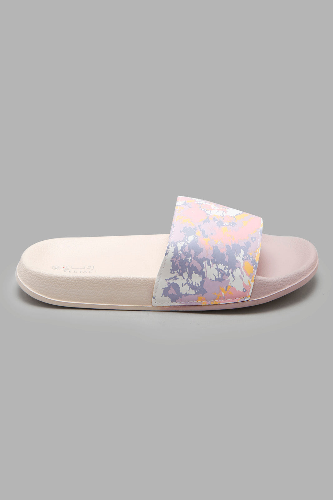 Redtag-Pink-Print-Upper-Slide-With-Ombre-Socks-Category:Flip-Flops,-Colour:Pink,-Deals:New-In,-Filter:Women's-Footwear,-New-In-Women-FOO,-Non-Sale,-Section:Women,-W22A,-Women-Flip-Flops-Women's-