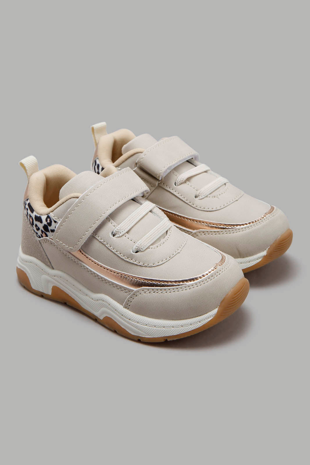 Redtag-Beige-Velcro-Trainer-Category:Shoes,-Colour:Beige,-Deals:New-In,-Filter:Girls-Footwear-(1-to-3-Yrs),-ING-Shoes,-New-In-ING-FOO,-Non-Sale,-Section:Girls-(0-to-14Yrs),-W22B-Infant-Girls-1 to 3 Years