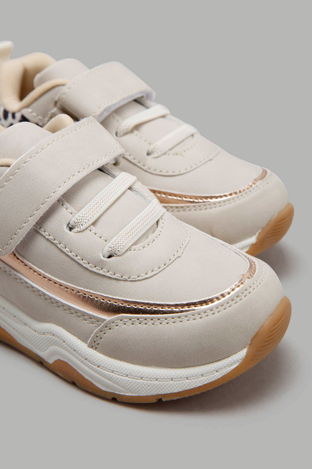 Redtag-Beige-Velcro-Trainer-Category:Shoes,-Colour:Beige,-Deals:New-In,-Filter:Girls-Footwear-(1-to-3-Yrs),-ING-Shoes,-New-In-ING-FOO,-Non-Sale,-Section:Girls-(0-to-14Yrs),-W22B-Infant-Girls-1 to 3 Years