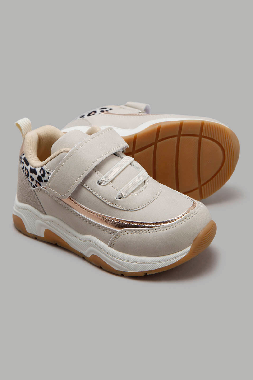 Redtag-Beige-Velcro-Trainer-Category:Shoes,-Colour:Beige,-Deals:New-In,-Filter:Girls-Footwear-(1-to-3-Yrs),-ING-Shoes,-New-In-ING-FOO,-Non-Sale,-Section:Girls-(0-to-14Yrs),-W22B-Infant-Girls-1 to 3 Years